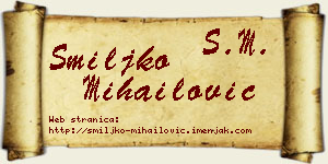 Smiljko Mihailović vizit kartica